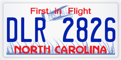 NC license plate DLR2826