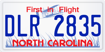 NC license plate DLR2835