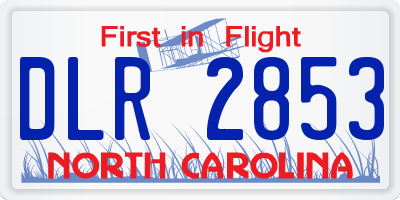NC license plate DLR2853