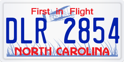 NC license plate DLR2854
