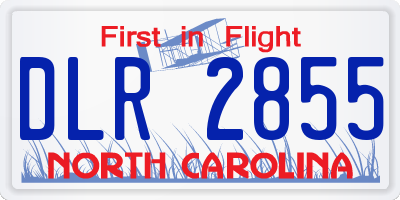 NC license plate DLR2855