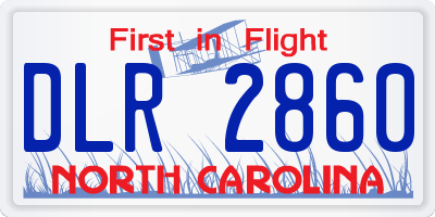 NC license plate DLR2860