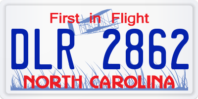 NC license plate DLR2862