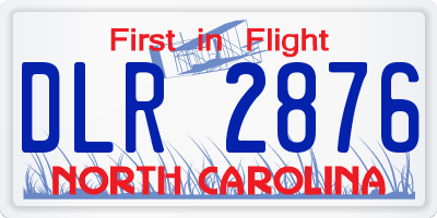 NC license plate DLR2876