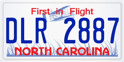 NC license plate DLR2887
