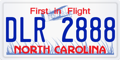 NC license plate DLR2888