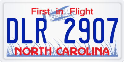 NC license plate DLR2907
