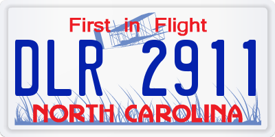 NC license plate DLR2911