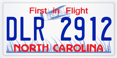 NC license plate DLR2912