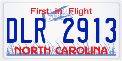 NC license plate DLR2913