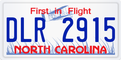 NC license plate DLR2915