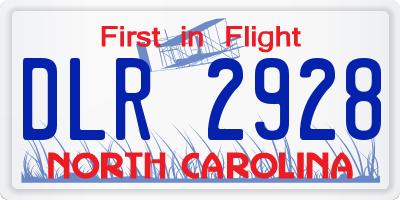 NC license plate DLR2928