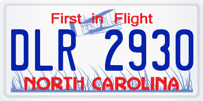 NC license plate DLR2930