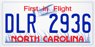 NC license plate DLR2936
