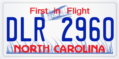 NC license plate DLR2960