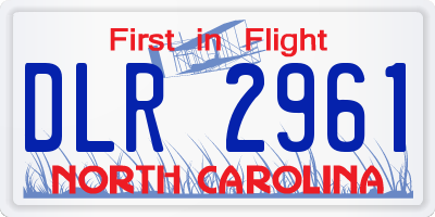 NC license plate DLR2961