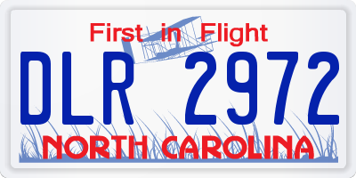 NC license plate DLR2972