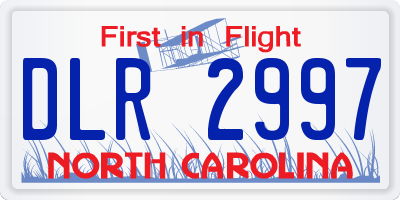 NC license plate DLR2997