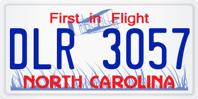 NC license plate DLR3057