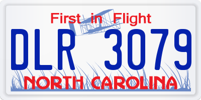 NC license plate DLR3079