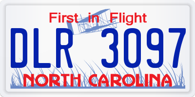 NC license plate DLR3097