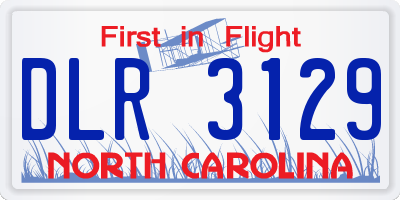 NC license plate DLR3129