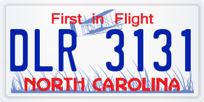 NC license plate DLR3131