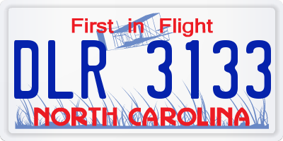 NC license plate DLR3133