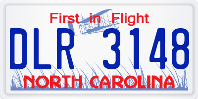 NC license plate DLR3148
