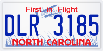 NC license plate DLR3185
