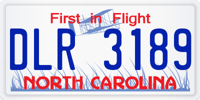 NC license plate DLR3189