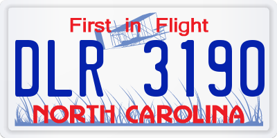 NC license plate DLR3190