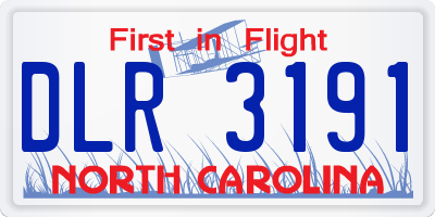 NC license plate DLR3191