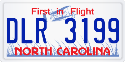 NC license plate DLR3199