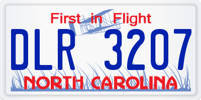 NC license plate DLR3207