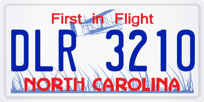 NC license plate DLR3210