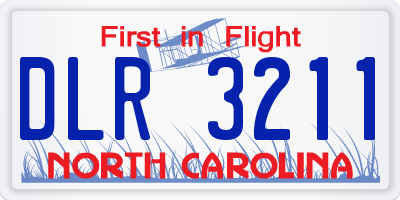 NC license plate DLR3211
