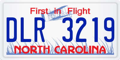 NC license plate DLR3219