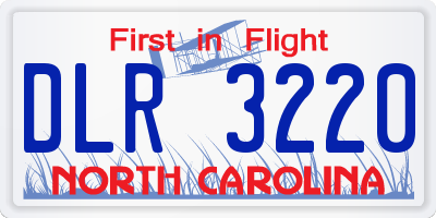 NC license plate DLR3220