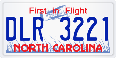NC license plate DLR3221