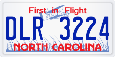 NC license plate DLR3224