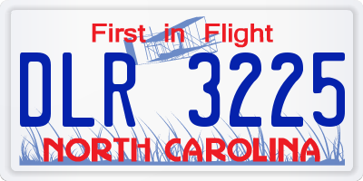 NC license plate DLR3225