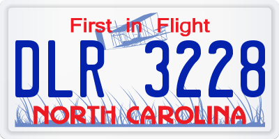 NC license plate DLR3228