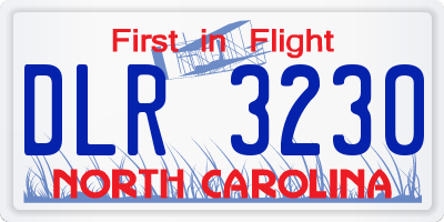 NC license plate DLR3230
