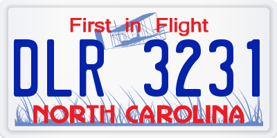 NC license plate DLR3231