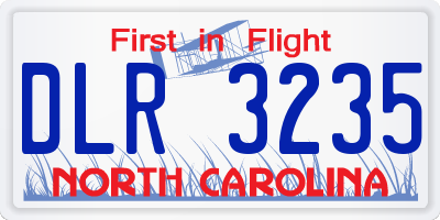 NC license plate DLR3235