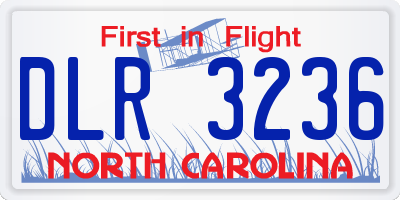 NC license plate DLR3236