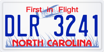 NC license plate DLR3241