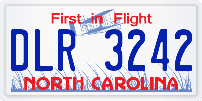 NC license plate DLR3242