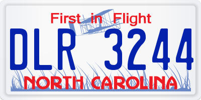 NC license plate DLR3244